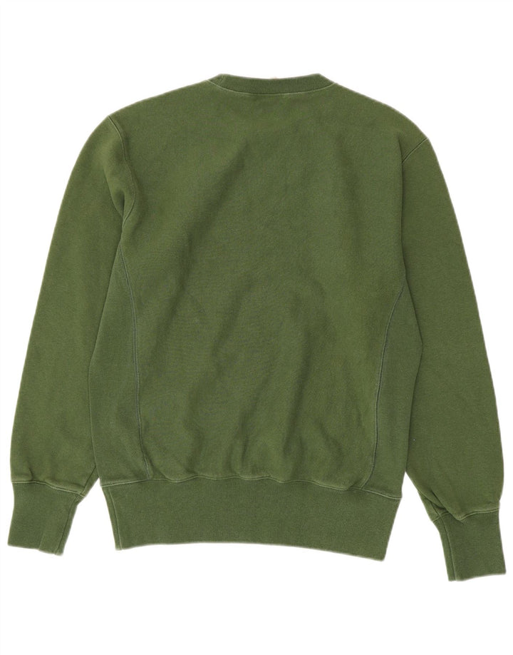 CHAMPION Mens Reverse Weave Sweatshirt Jumper Large Green Cotton