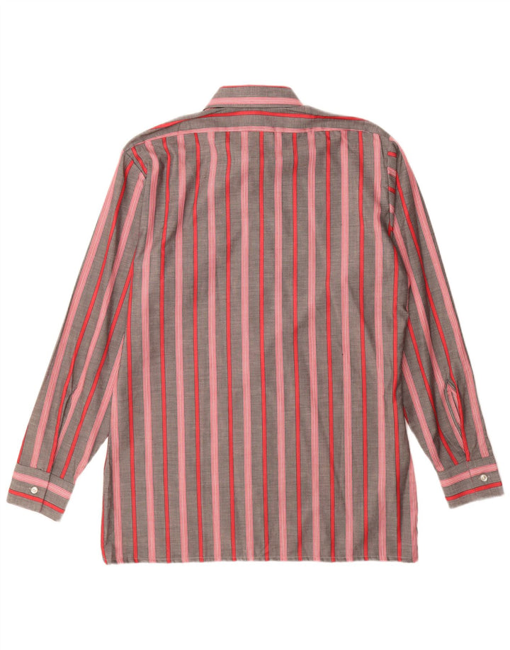 Bugelfrei Mens Shirt Size 40 Medium Grey Striped Cotton