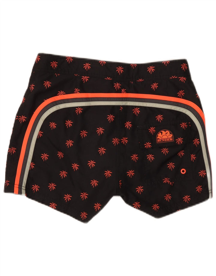 Sundek Mens Swimming Shorts Medium Black Floral Polyester