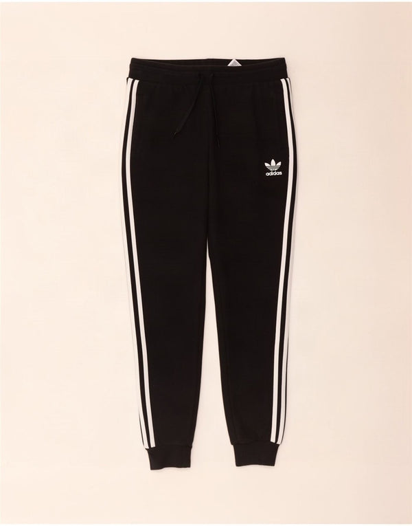 Adidas Boys Tracksuit Trousers Joggers 13-14 Years Black Cotton