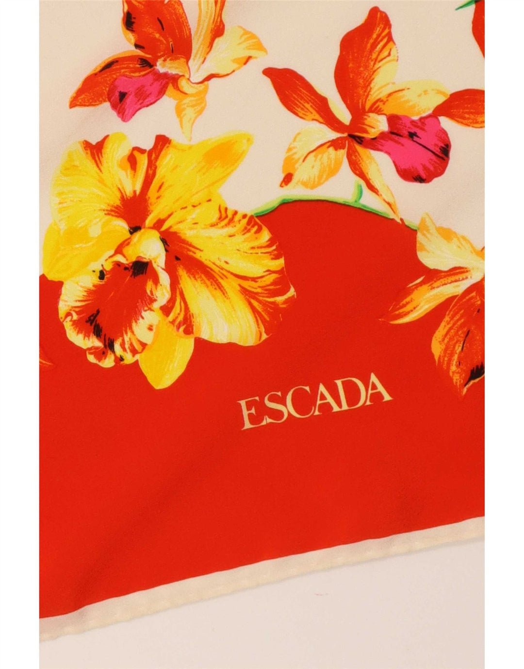 Escada Womens Square Scarf One Size Red Floral