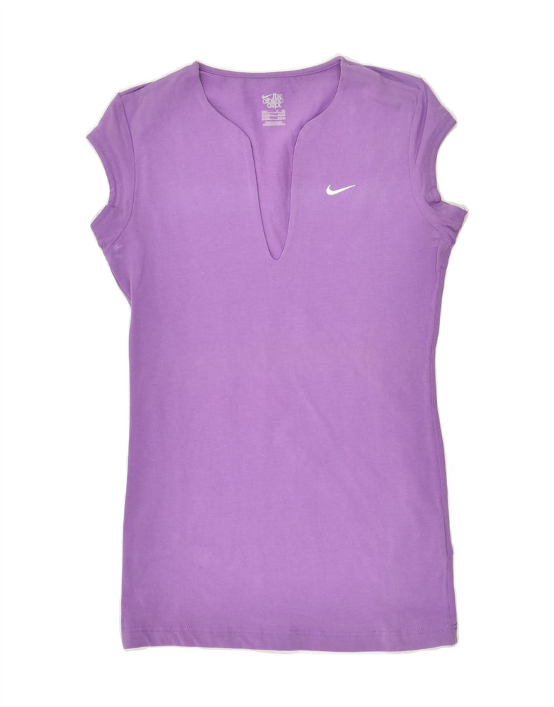 NIKE Womens T-Shirt Top UK 8/10 Small Purple Cotton | Vintage Nike | Thrift | Second-Hand Nike | Used Clothing | Messina Hembry 