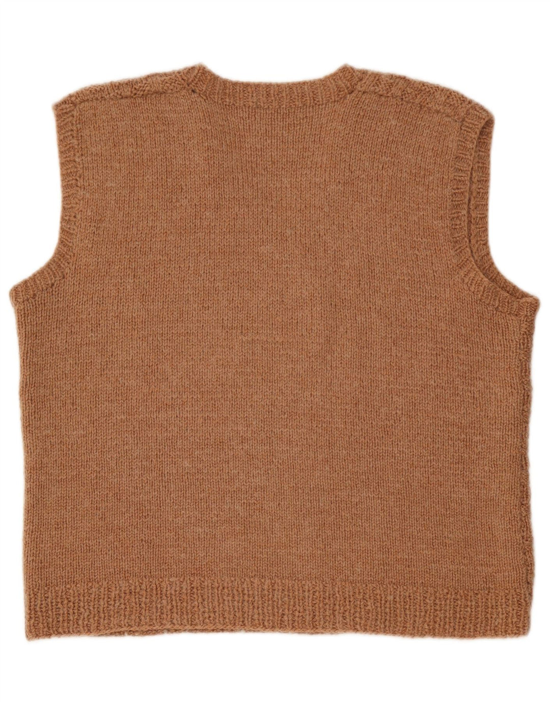 Vintage Mens Vest Tank Top Medium Brown