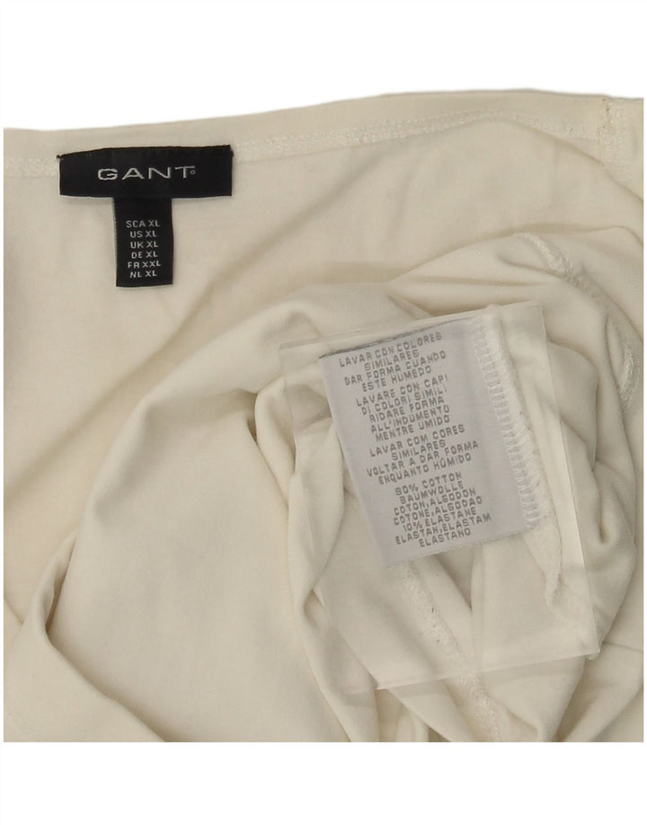 GANT Womens Top Long Sleeve UK 18 XL White Cotton