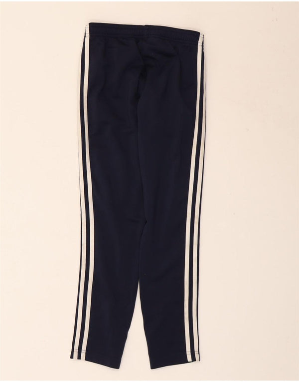 ADIDAS Boys Tracksuit Trousers 9-10 Years Navy Blue Polyester