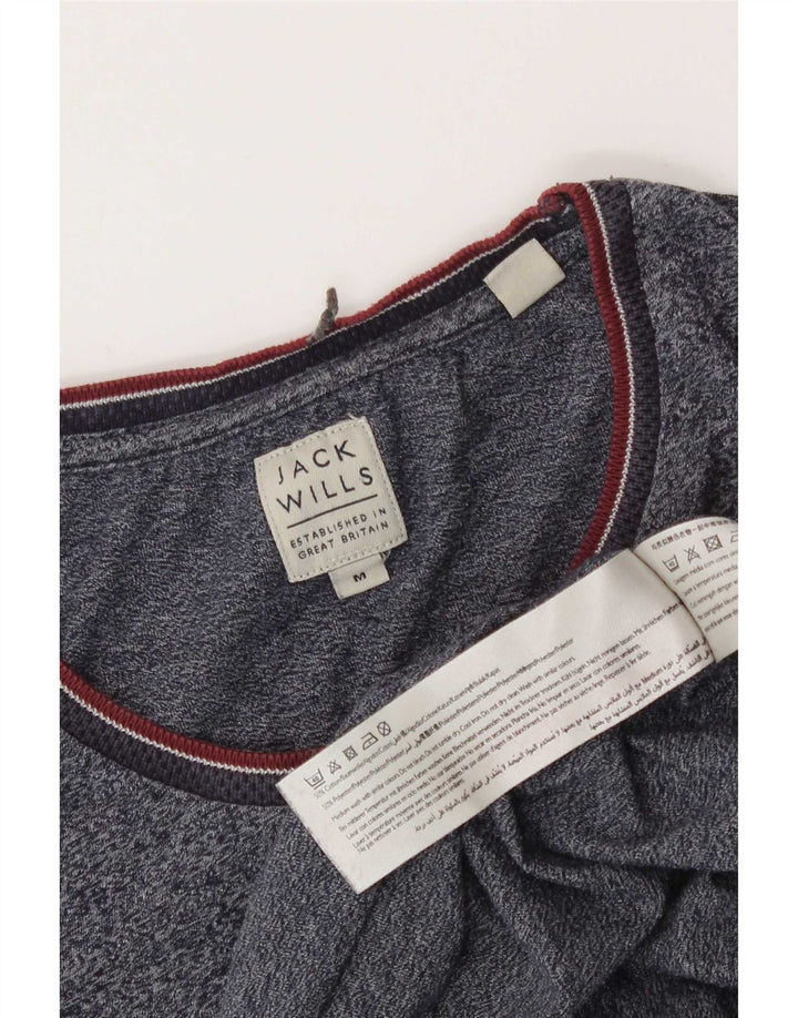 Jack Wills Mens T-Shirt Top Medium Navy Blue Flecked Cotton