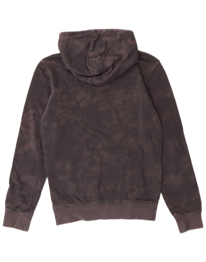 CHAMPION Mens Hoodie Jumper XS Black Tie Dye Cotton