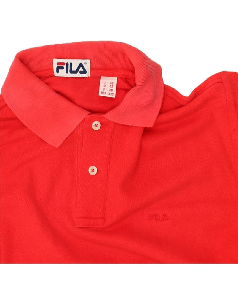 FILA Mens Polo Shirt 2XS Red Cotton | Vintage Fila | Thrift | Second-Hand Fila | Used Clothing | Messina Hembry 