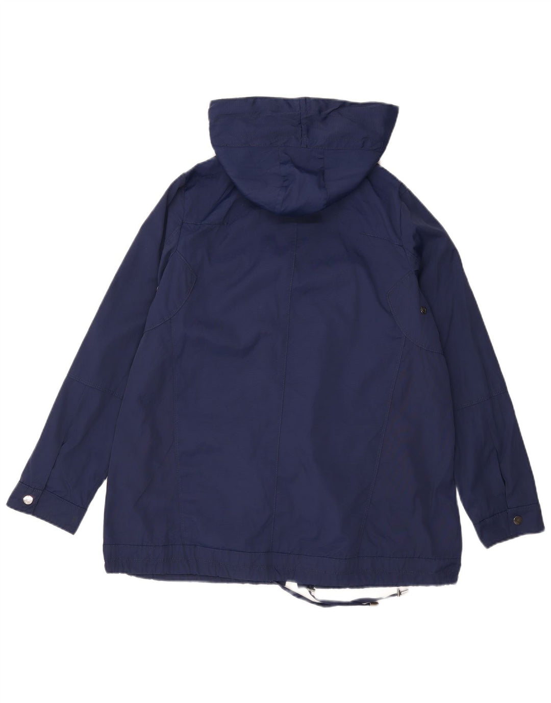 Zara Womens Hooded Parka Jacket UK 14 Medium Navy Blue Nylon