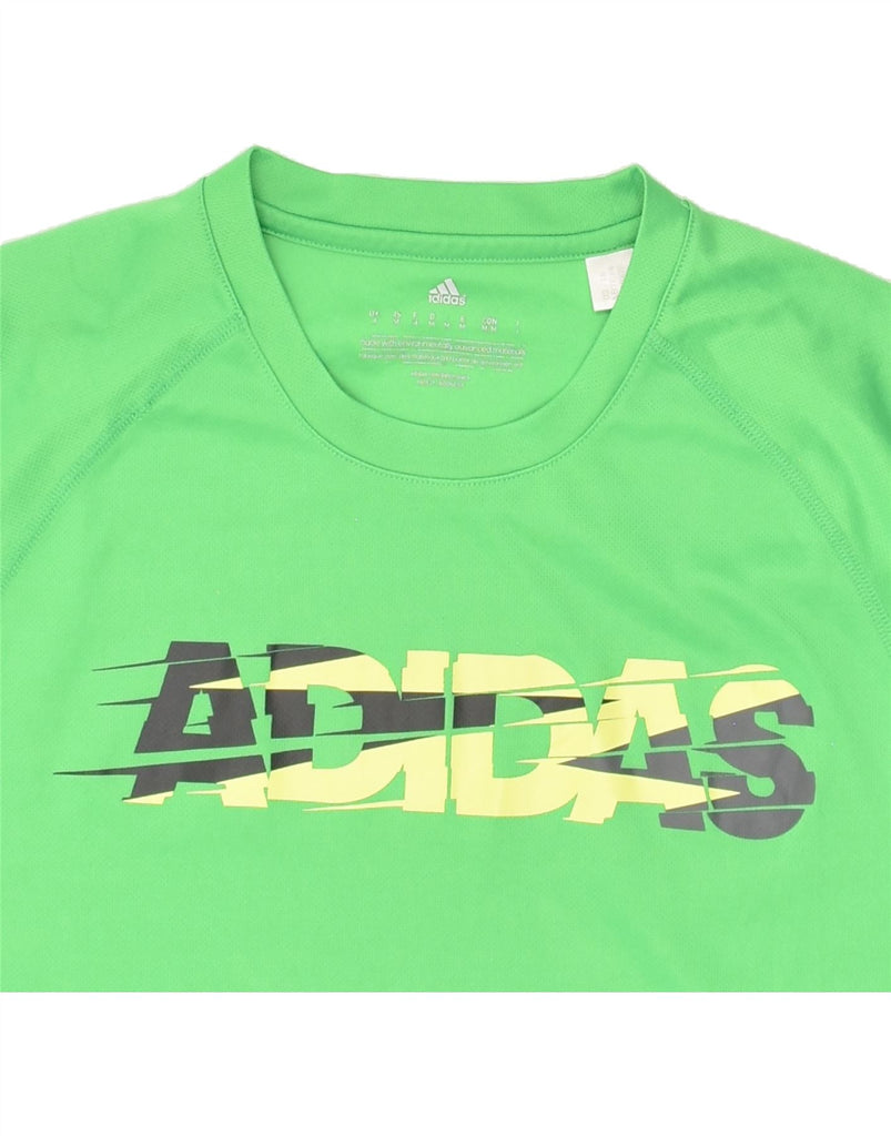 ADIDAS Mens Graphic T-Shirt Top Medium Green Polyester | Vintage Adidas | Thrift | Second-Hand Adidas | Used Clothing | Messina Hembry 