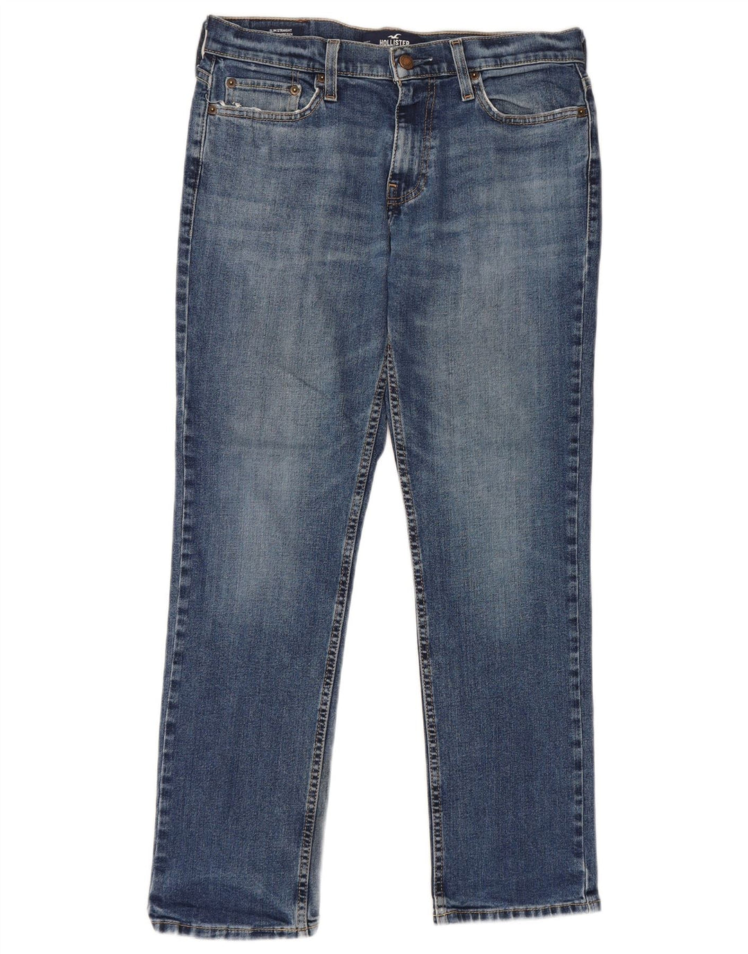 Hollister Mens Slim Jeans W30 L30 Blue Cotton