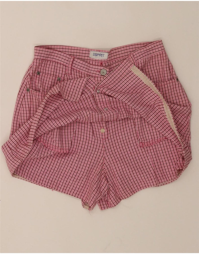 ESPRIT Womens Skort UK 12 Medium  Pink Check Vintage Esprit and Second-Hand Esprit from Messina Hembry 