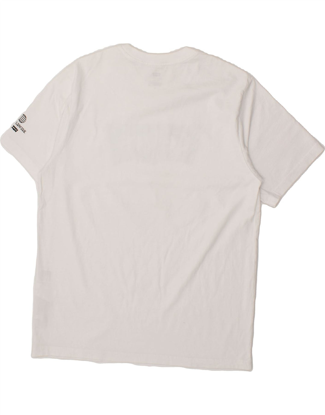 LEVI'S Mens Relaxed Fit Graphic T-Shirt Top Medium White Cotton Vintage Levi's and Second-Hand Levi's from Messina Hembry 