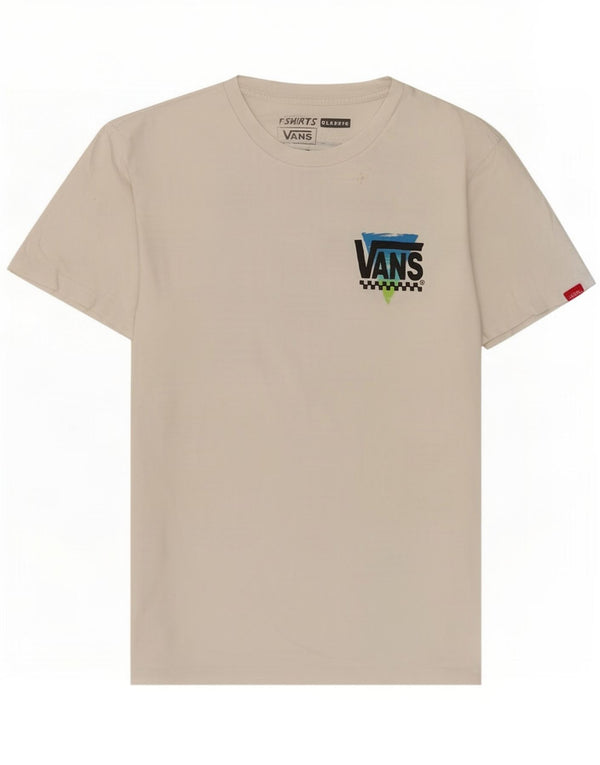 Vans Mens Classic Fit Graphic T-Shirt Top Small White Cotton