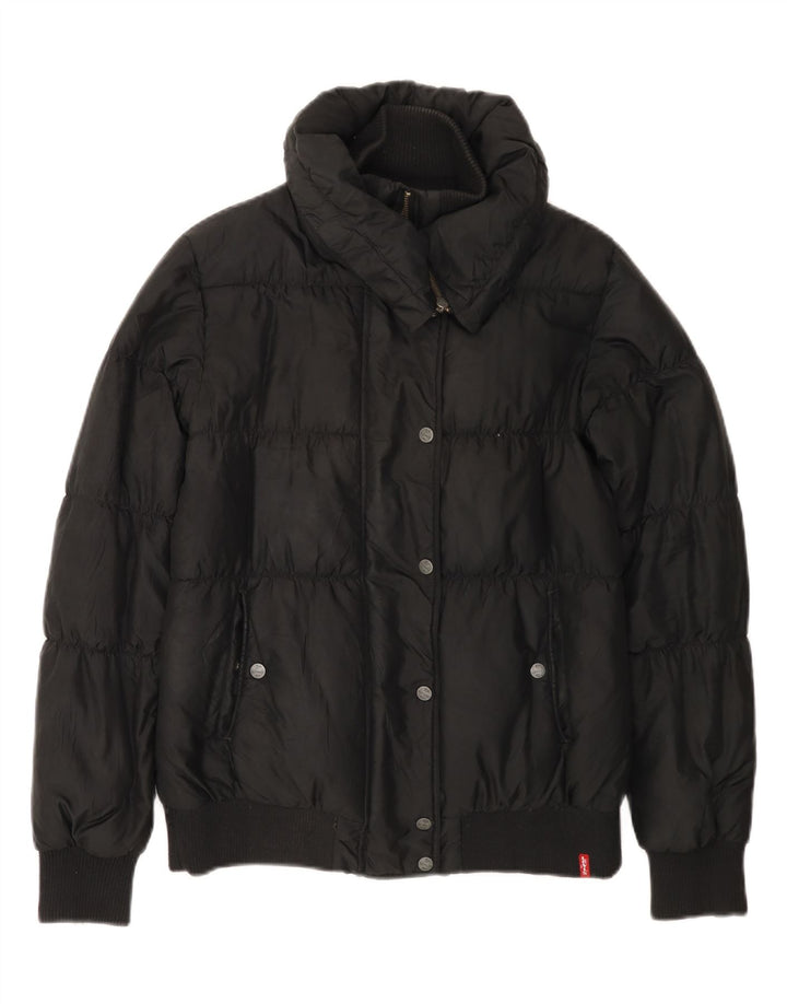 LEVI'S Womens Padded Jacket UK 10 Small Black Polyester