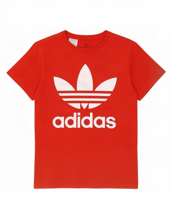 Adidas Boys Graphic T-Shirt Top 11-12 Years Red Cotton