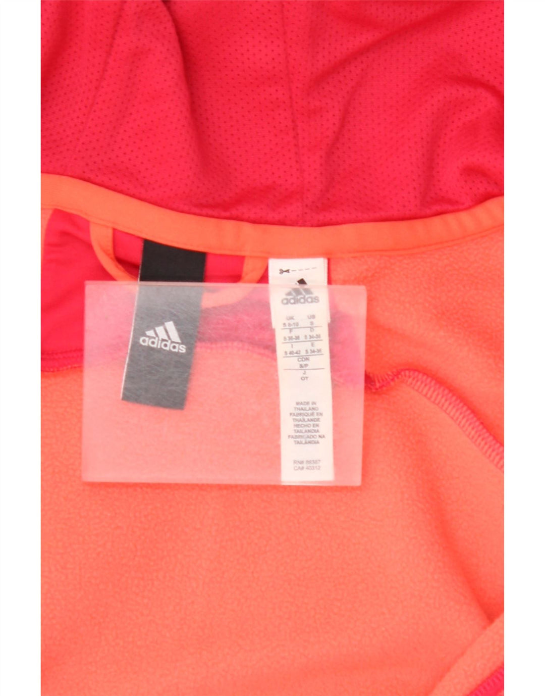 ADIDAS Womens Climawarm Zip Hoodie Sweater UK 8/10 Small Pink Polyester