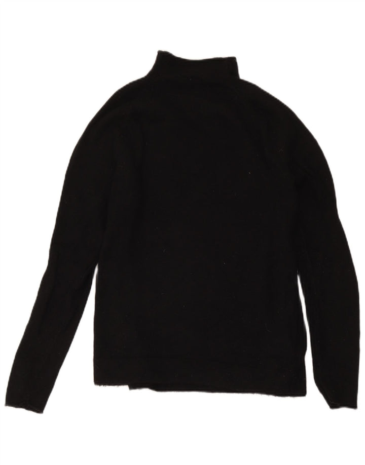 Gap Womens Turtle Neck Jumper Sweater UK 10 Small Black Merino Wool