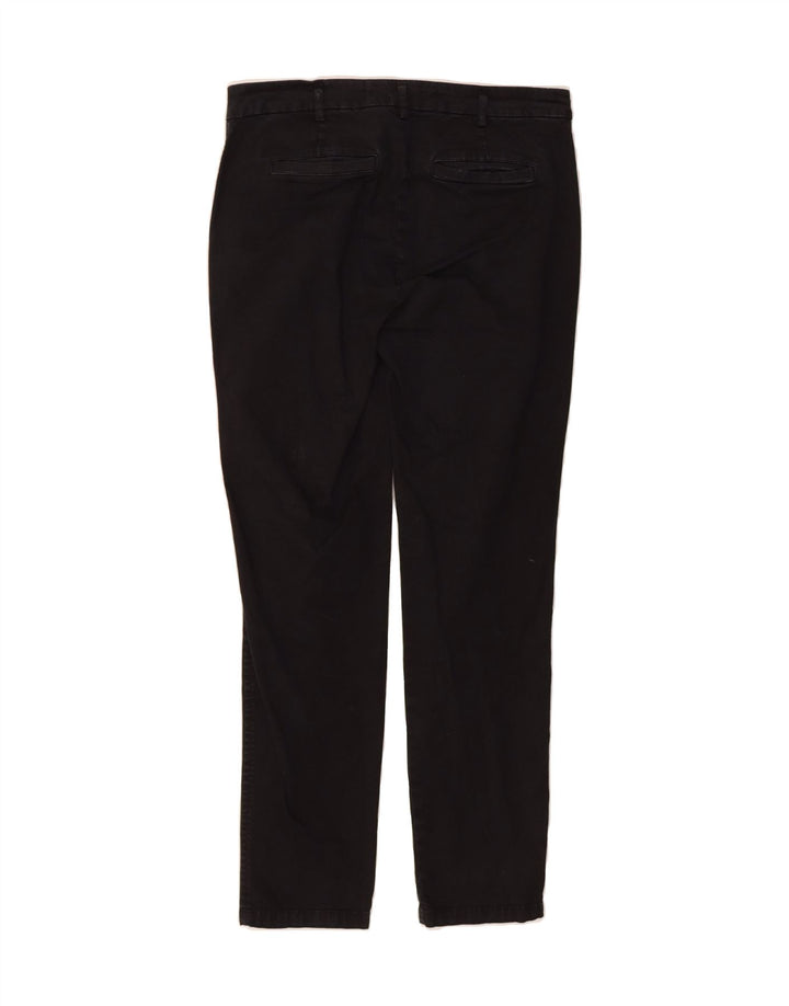 BENETTON Womens Slim Chino Trousers W30 L28 Black Vintage Benetton and Second-Hand Benetton from Messina Hembry 