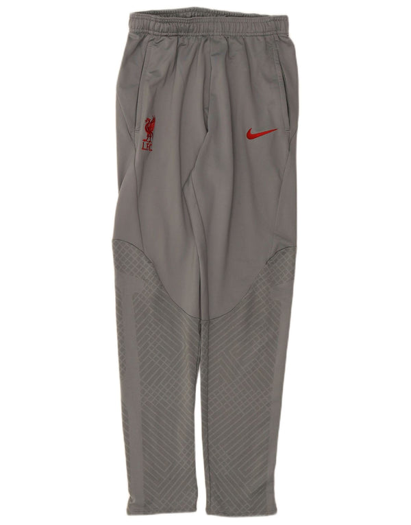 NIKE Boys Liverpool Tracksuit Trousers 13-14 Years XL Grey Geometric