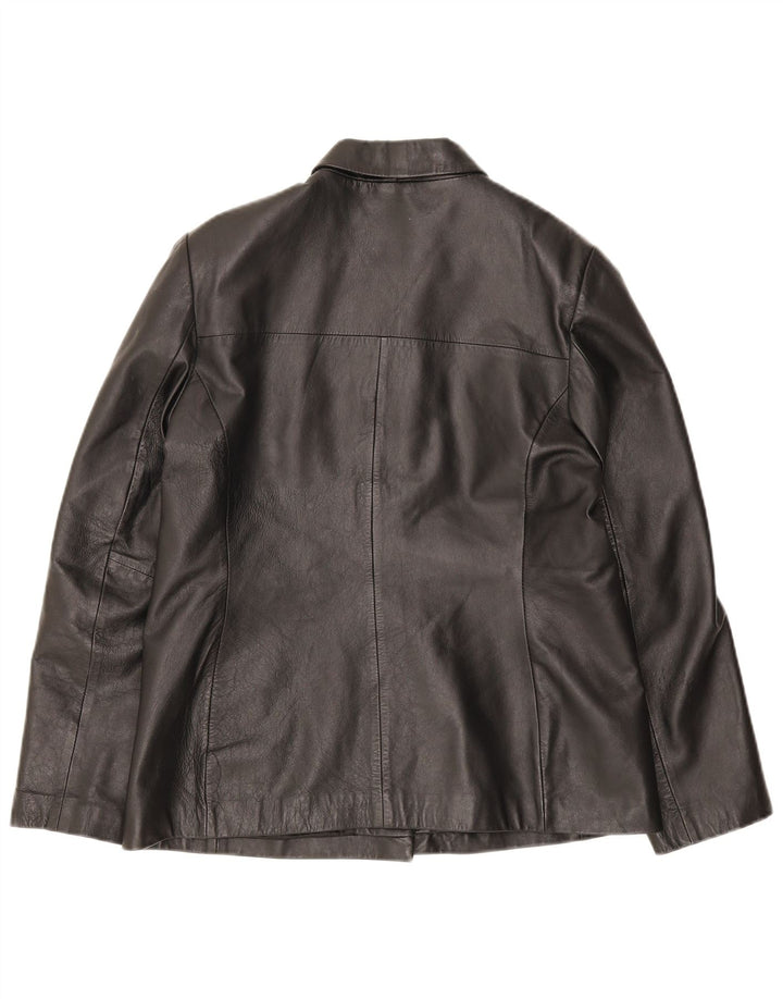 DPL Womens Leather Jacket UK 12 Medium Black