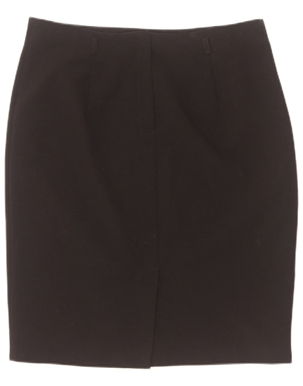 Marks & Spencer Womens Pencil Skirt UK 16 Large W34 Black Polyester