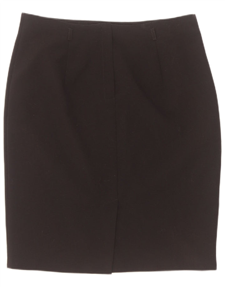 Marks & Spencer Womens Pencil Skirt UK 16 Large W34 Black Polyester
