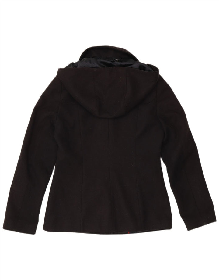 LAURA ASHLEY Womens Hooded 5 Button Blazer Jacket UK 10 Small Navy Blue