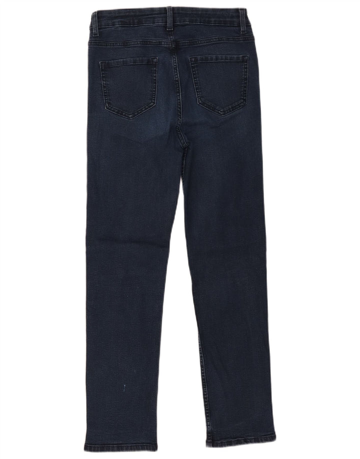 Marks & Spencer Womens Straight Jeans UK 10 Small W30 L27 Navy Blue