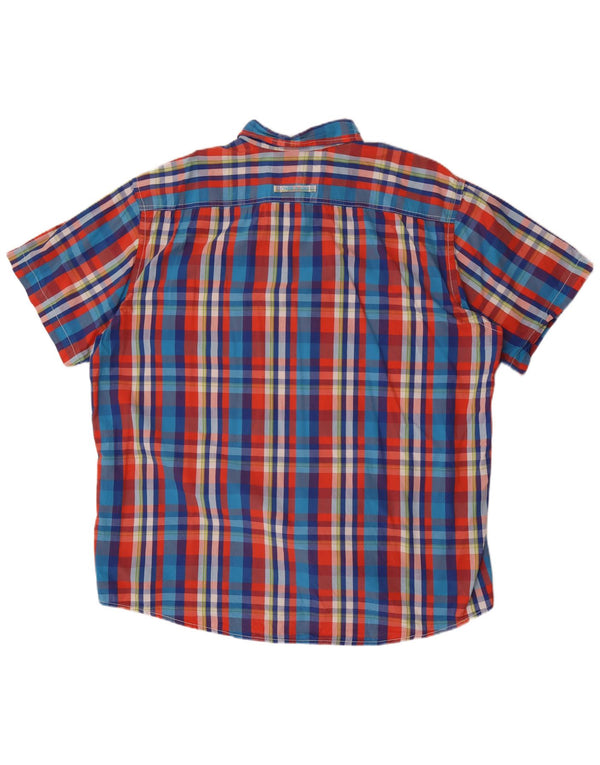 Camel Active Mens Short Sleeve Shirt 3XL Multicoloured Check Cotton