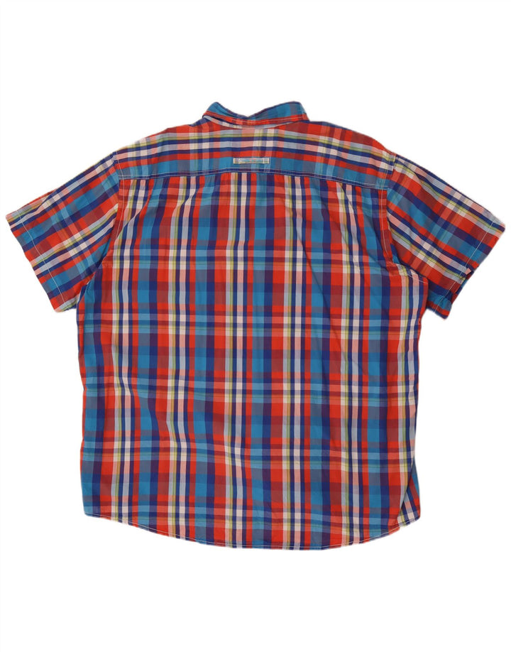 Camel Active Mens Short Sleeve Shirt 3XL Multicoloured Check Cotton