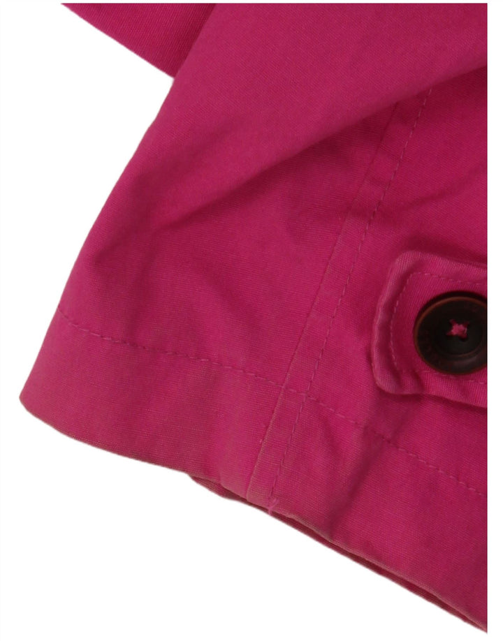 JOULES Womens Hooded Rain Jacket UK 18 XL Pink Cotton