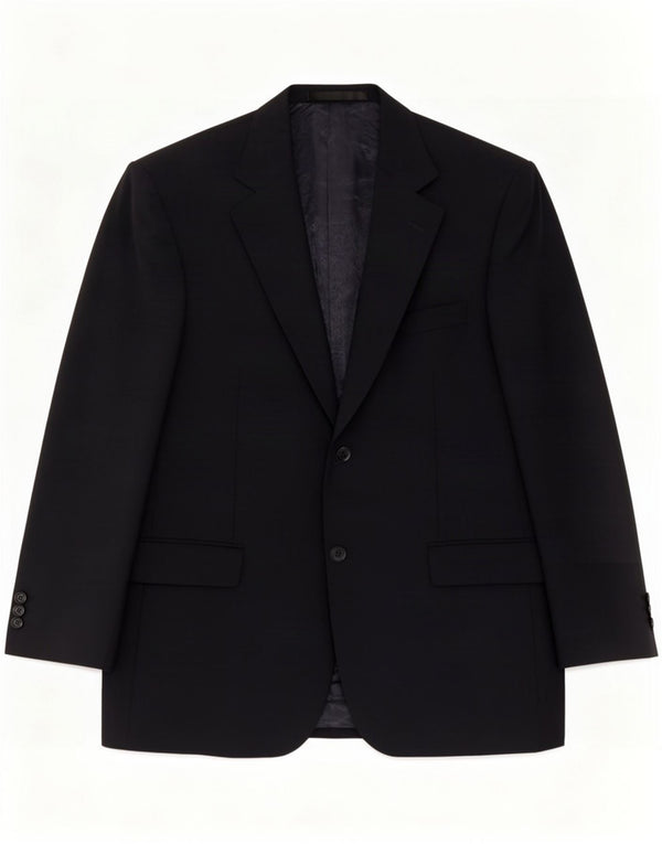 Marks & Spencer Mens 2 Button Blazer Jacket UK 40 Medium Navy Blue New Wool