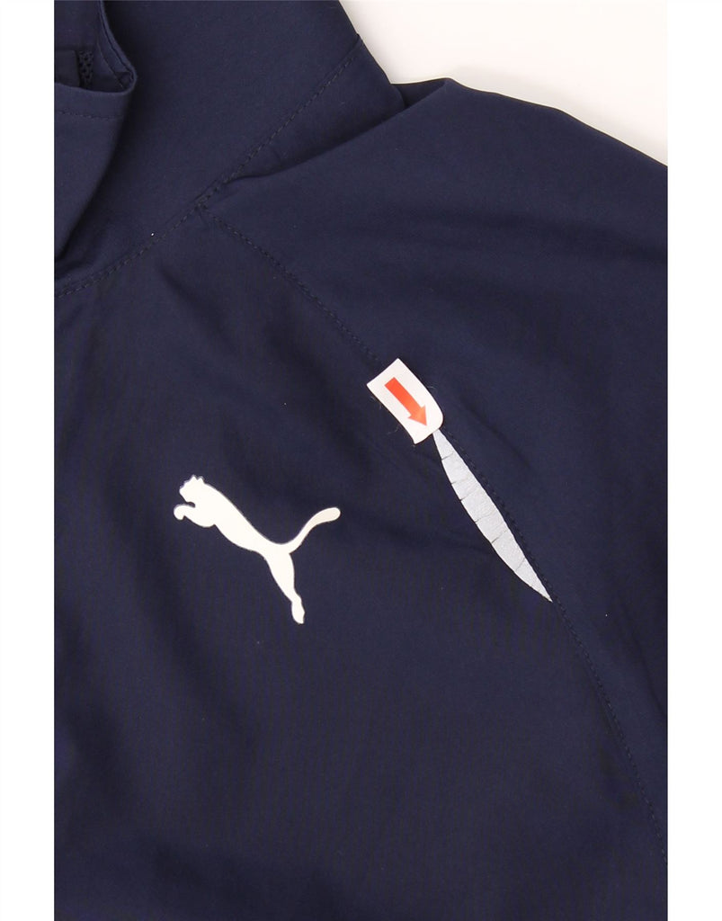 PUMA Womens Tracksuit Top Jacket UK 12 Medium  Navy Blue Colourblock Vintage Puma and Second-Hand Puma from Messina Hembry 