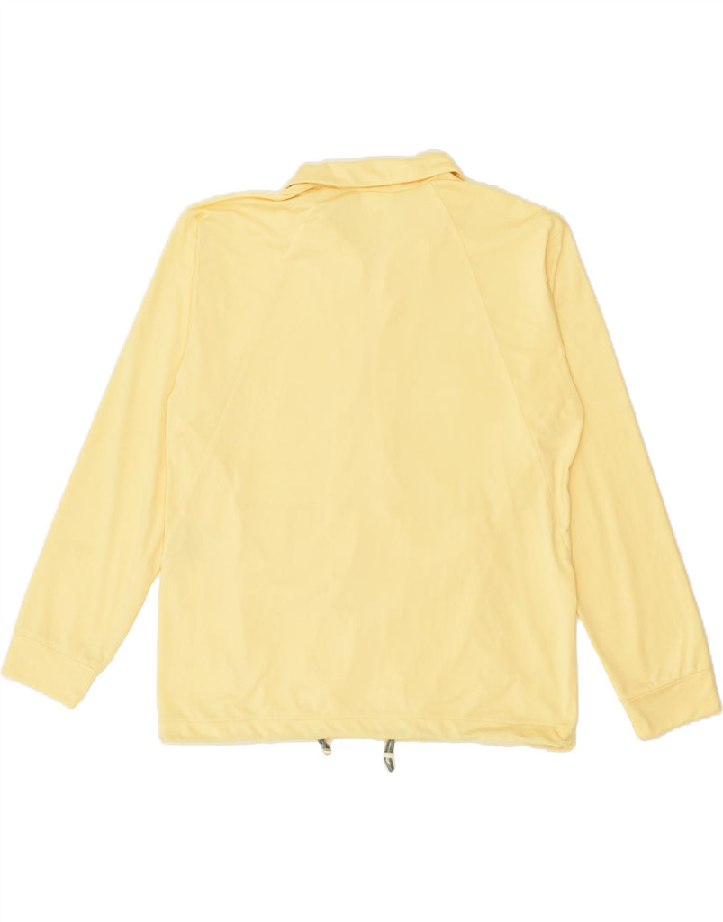 DIADORA Womens Tracksuit Top Jacket UK 12 Medium Yellow Polyester | Vintage Diadora | Thrift | Second-Hand Diadora | Used Clothing | Messina Hembry 