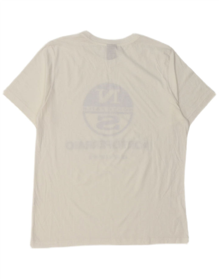 North Sails Mens Graphic T-Shirt Top Large White