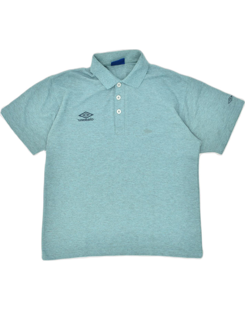 UMBRO Mens Polo Shirt Medium Turquoise Cotton | Vintage Umbro | Thrift | Second-Hand Umbro | Used Clothing | Messina Hembry 