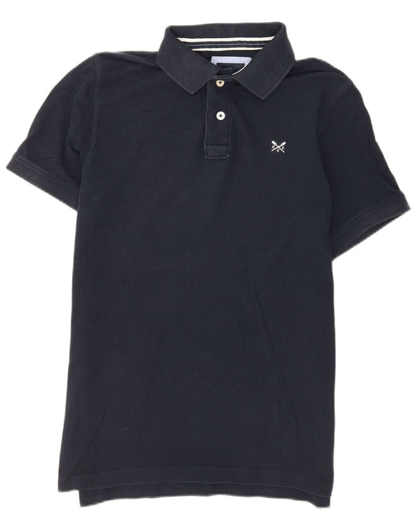 Crew Clothing Mens Short Sleeve Regular Fit Polo Shirt Small Navy Blue
