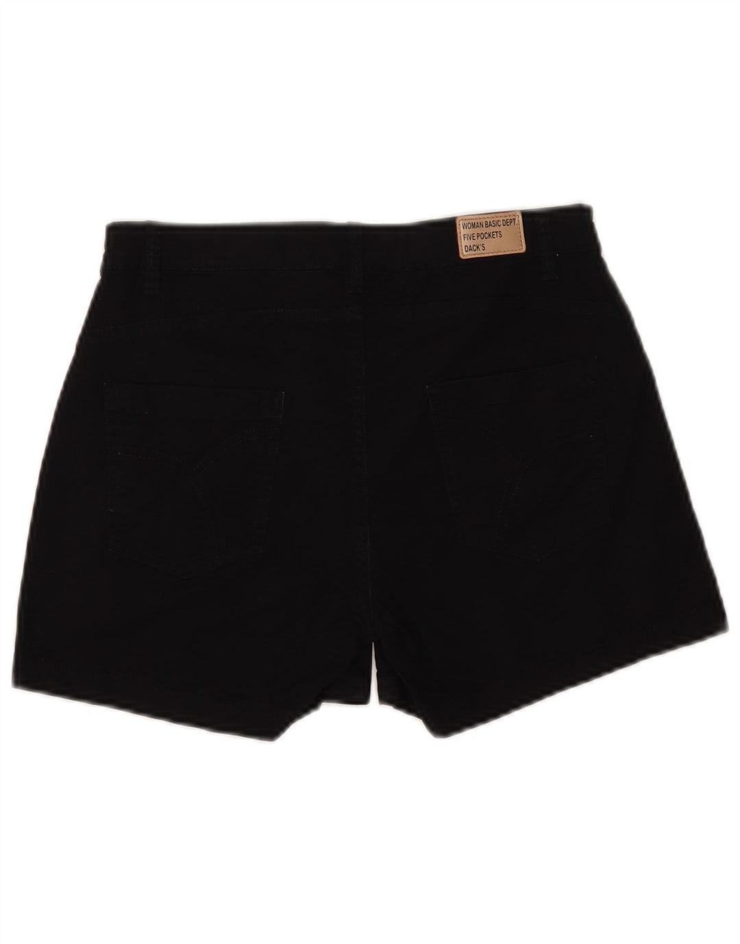 Dack's Womens Regular Fit Denim Shorts IT 42 Medium W28 Black Cotton