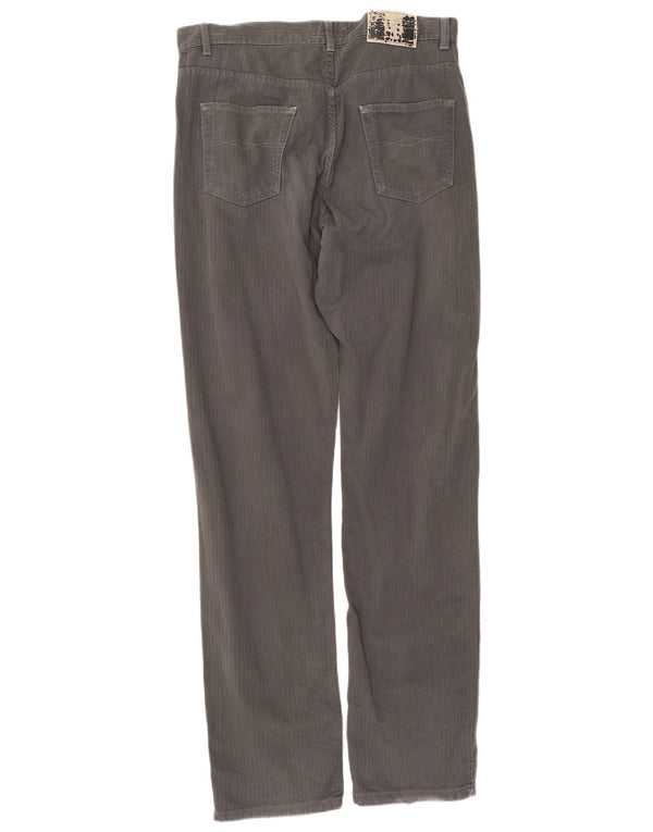 Zara Mens Slim Casual Trousers EU 44 Large W34 L34 Grey Cotton
