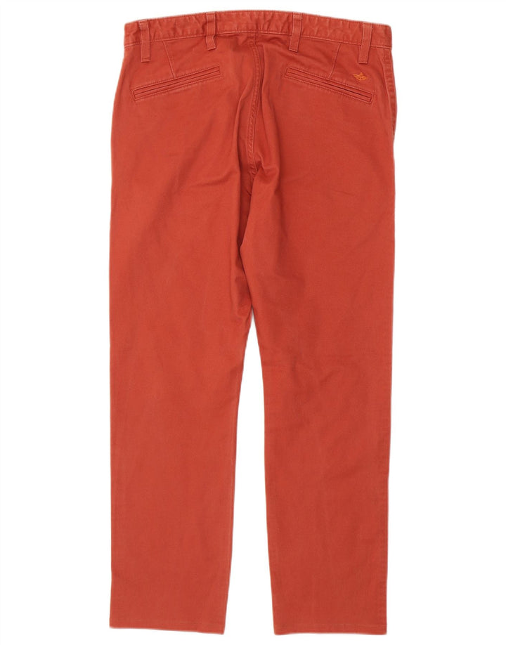DOCKERS Mens Straight Chino Trousers W34 L28 Red