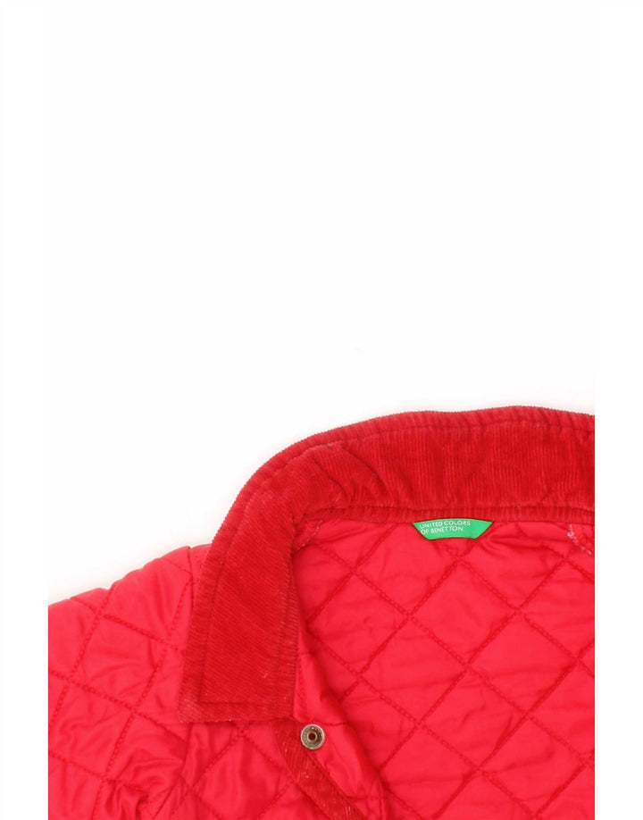 Benetton Baby Boys Quilted Jacket 6-9 Months Red Polyamide