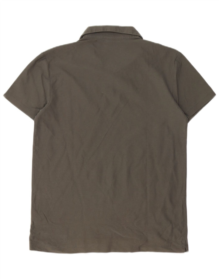 MASSIMO DUTTI Mens Polo Shirt Small Grey Cotton