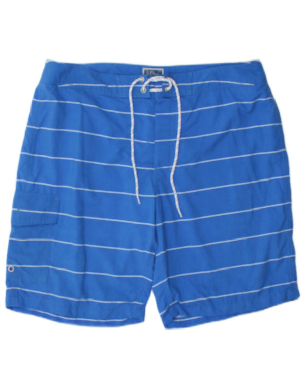 J. Crew Mens Swimming Shorts Medium  Blue Striped