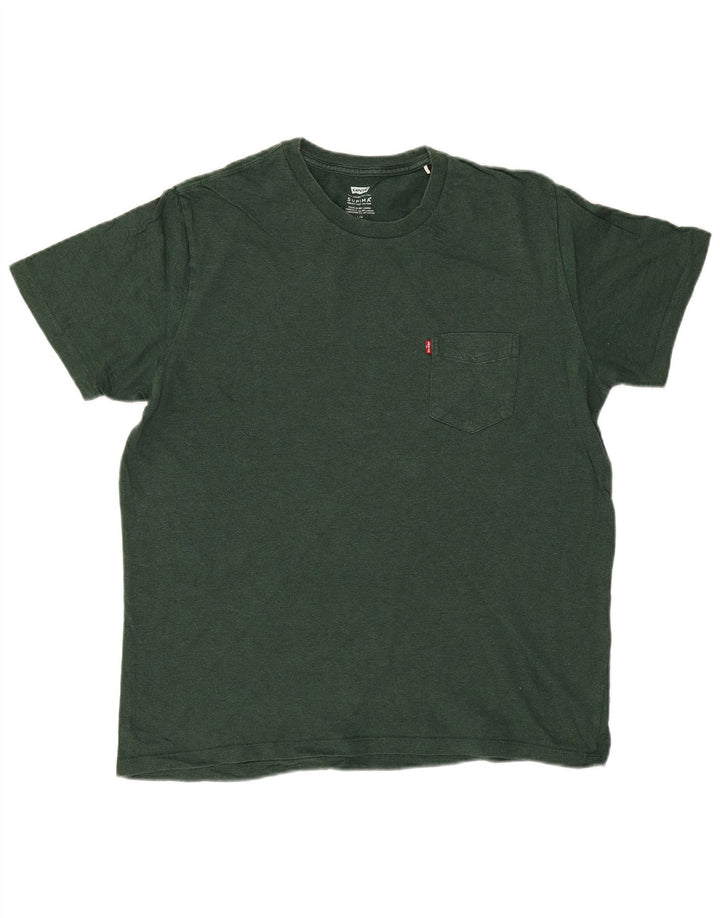 Levi's Mens T-Shirt Top Large Green