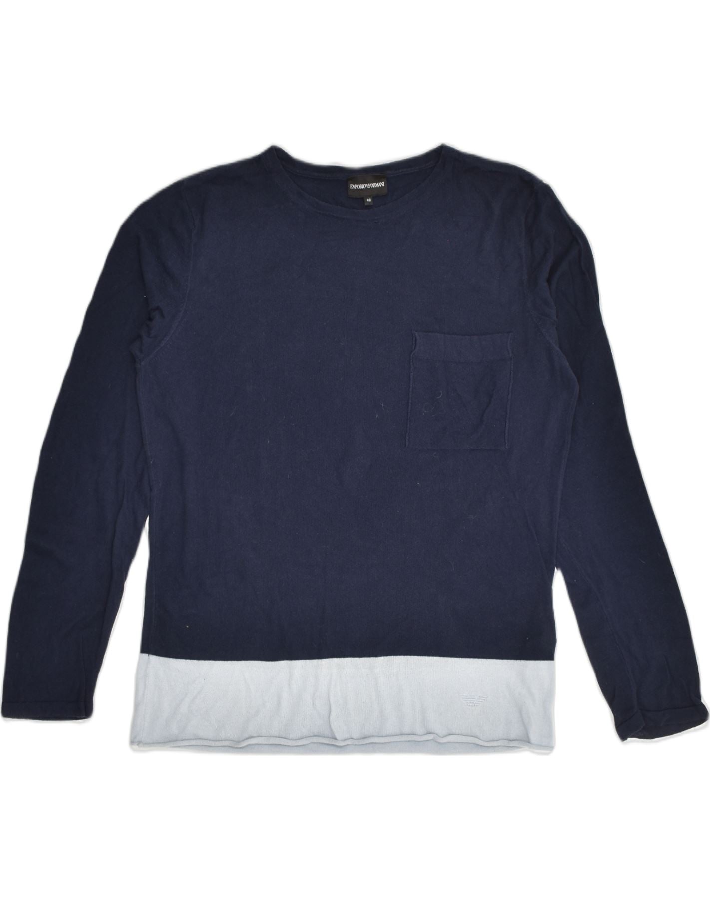 Armani blue outlet jumper