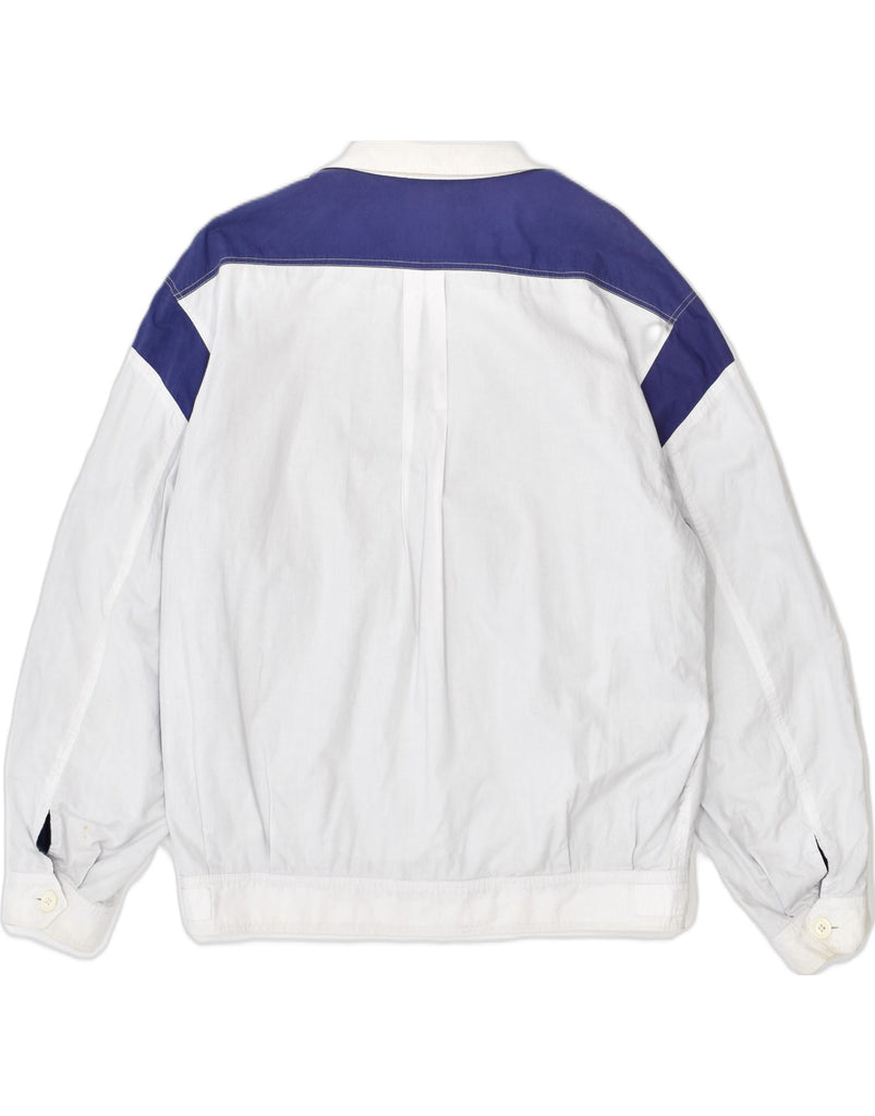 VINTAGE Mens Bomber Jacket UK 38 Medium Off White Cotton | Vintage Vintage | Thrift | Second-Hand Vintage | Used Clothing | Messina Hembry 