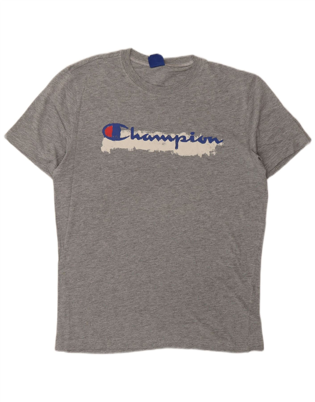 CHAMPION Mens Graphic T-Shirt Top Large Grey Flecked