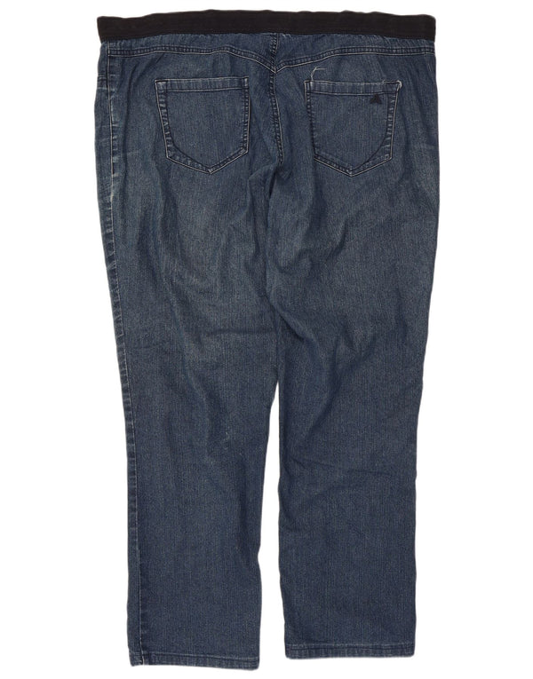 Marks & Spencer Womens Autograph Straight Jeans UK 18 XL W44 L29 Blue