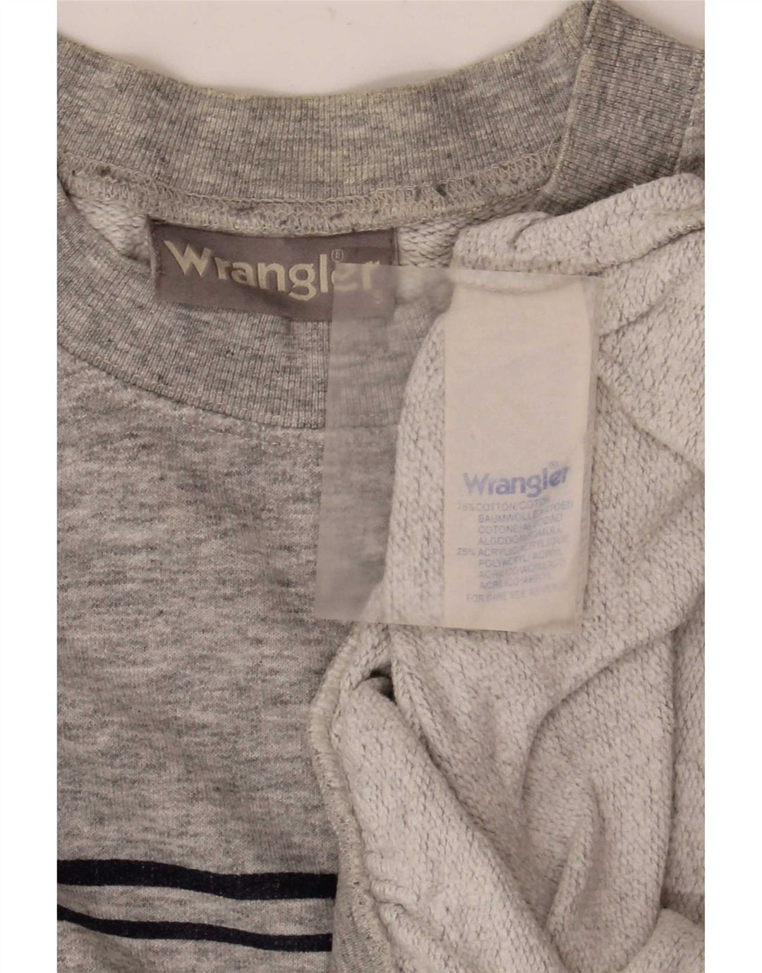 Wrangler Mens Sweatshirt Jumper Small Grey Flecked Cotton